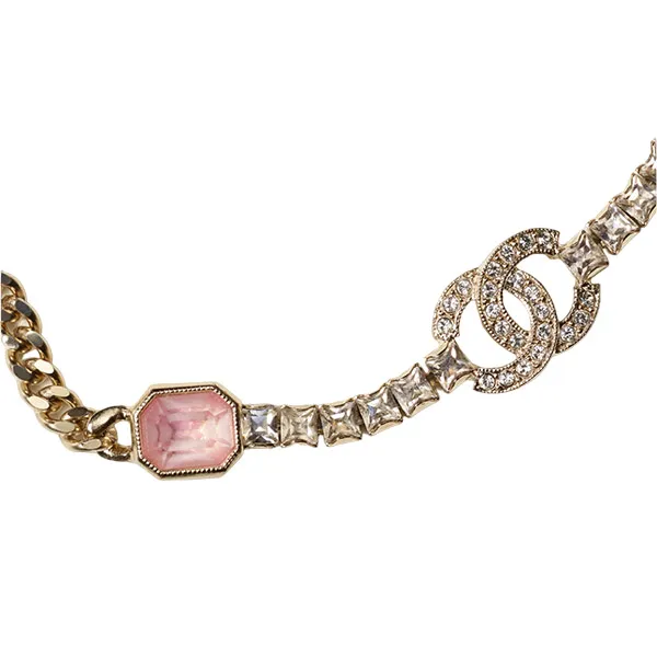 Dây Chuyền Chanel Necklace Pendant CC Màu Vàng