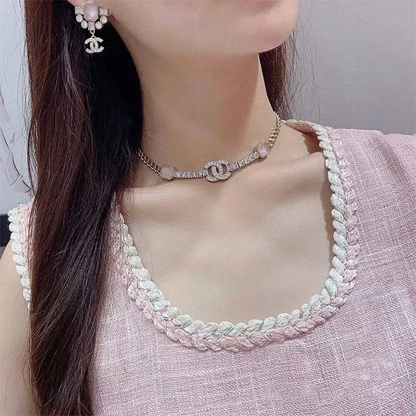 Dây Chuyền Chanel Necklace Pendant CC Màu Vàng