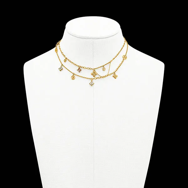  Louis Vuitton Necklace M64855 Collier Blooming Gold