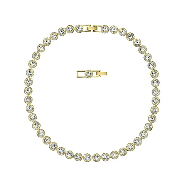 Dây Chuyền Swarovski Angelic Necklace Round Cut, Plated 5505468 Màu Vàng - Trang sức - Vua Hàng Hiệu