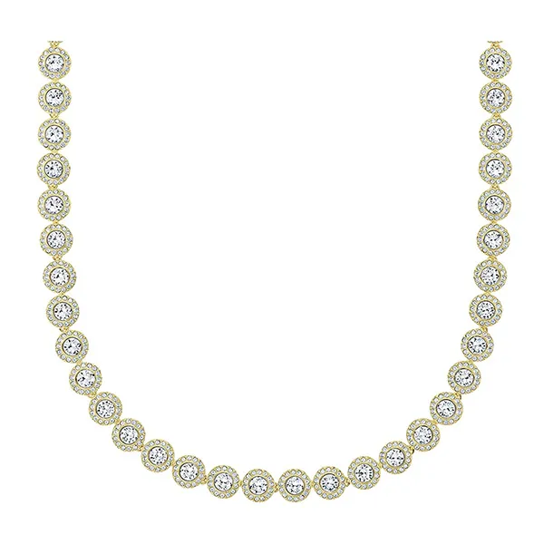 Dây Chuyền Swarovski Angelic Necklace Round Cut, Plated 5505468 Màu Vàng - Trang sức - Vua Hàng Hiệu