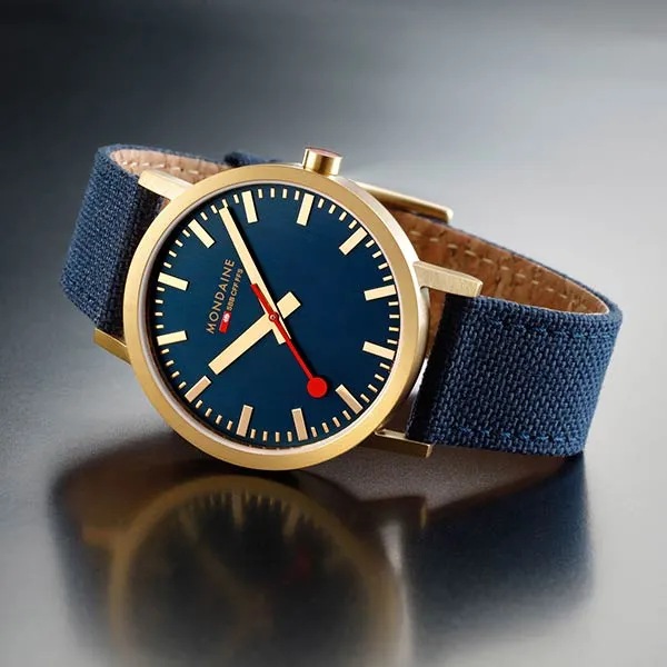 Đồng Hồ Nam Mondaine Classic Deep Ocean Blue Golden A660.30360.40SBQ Màu Xanh Vàng