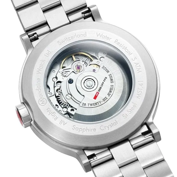 Đồng Hồ Nam Mondaine Original Automatic Stainless Steel Strap MST.4161B.SJ Màu Bạc - Đồng hồ - Vua Hàng Hiệu