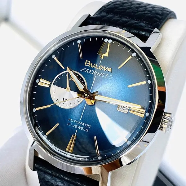 Đồng Hồ Nam Bulova Aerojet Chronograph Automatic Blue Sunray Dial 96B374 Màu Xanh Navy - Đồng hồ - Vua Hàng Hiệu