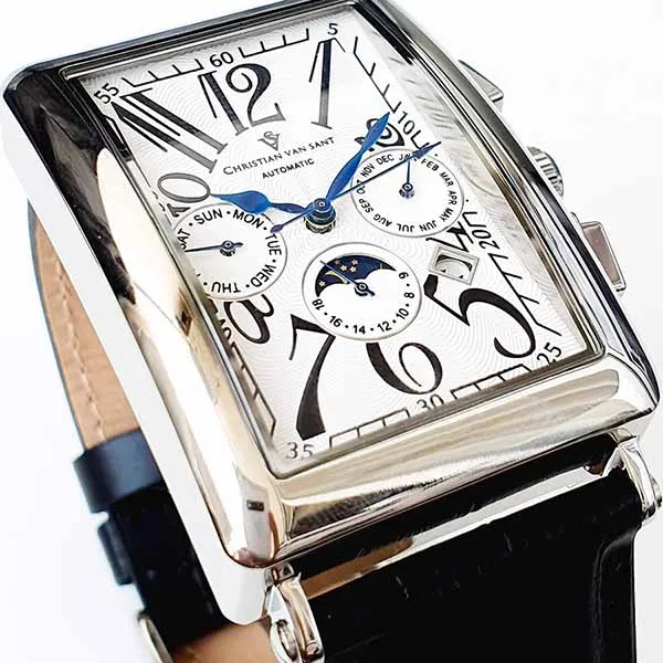 Đồng Hồ Nam Christian Van Sant Prodigy Automatic White Dial Men's Watch CV9131 Màu Đen Bạc - Đồng hồ - Vua Hàng Hiệu