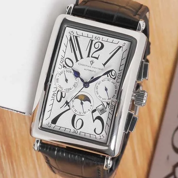 Đồng Hồ Nam Christian Van Sant Prodigy Automatic White Dial Men's Watch CV9131 Màu Đen Bạc - Đồng hồ - Vua Hàng Hiệu