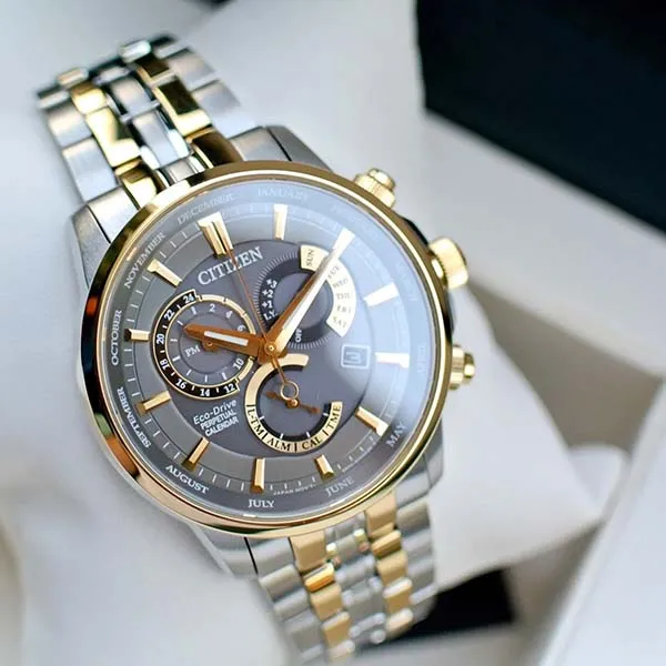 Đồng Hồ Nam Citizen Eco-Drive BL8144-89H Màu Xám Vàng