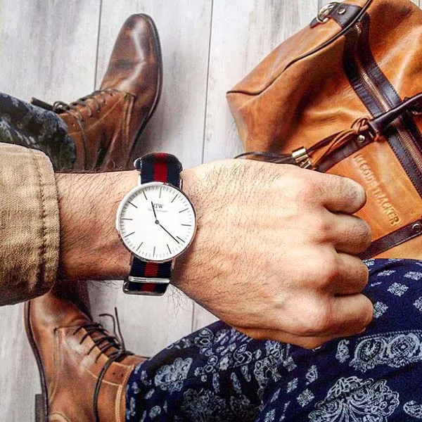Đồng Hồ Nam Daniel Wellington DW00100015 Màu Xanh - Đỏ - Đồng hồ - Vua Hàng Hiệu