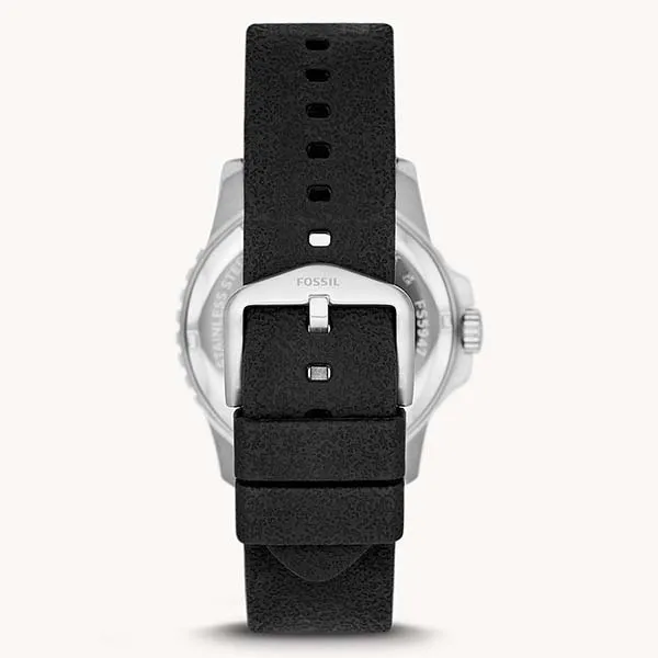 Đồng Hồ Nam Fossil Blue FS5947 Dây Silicone Màu Đen