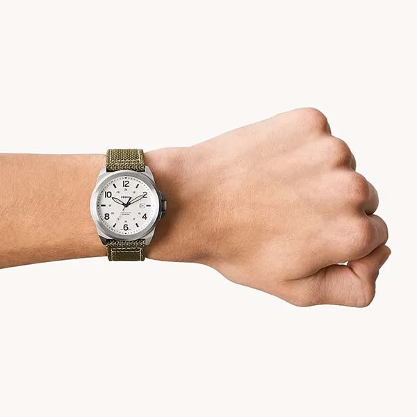Đồng Hồ Nam Fossil Bronson FS5918 Dây Nylon Màu Xanh Lá