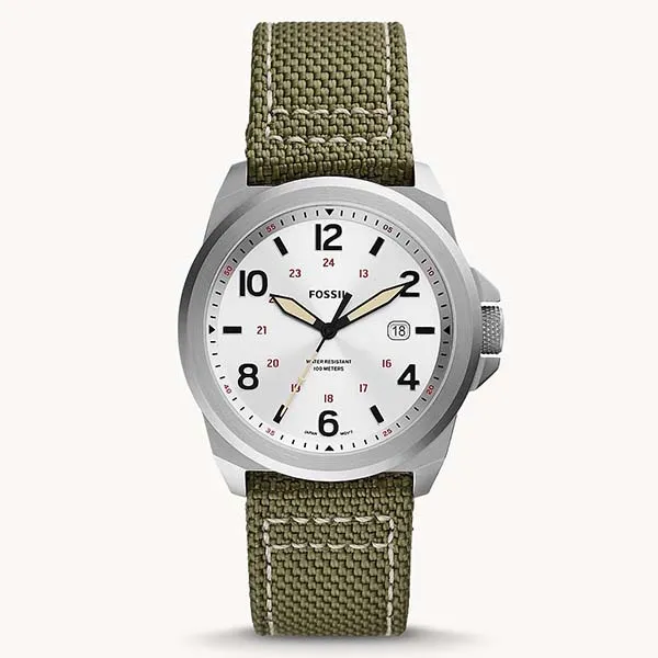 Đồng Hồ Nam Fossil Bronson FS5918 Dây Nylon Màu Xanh Lá