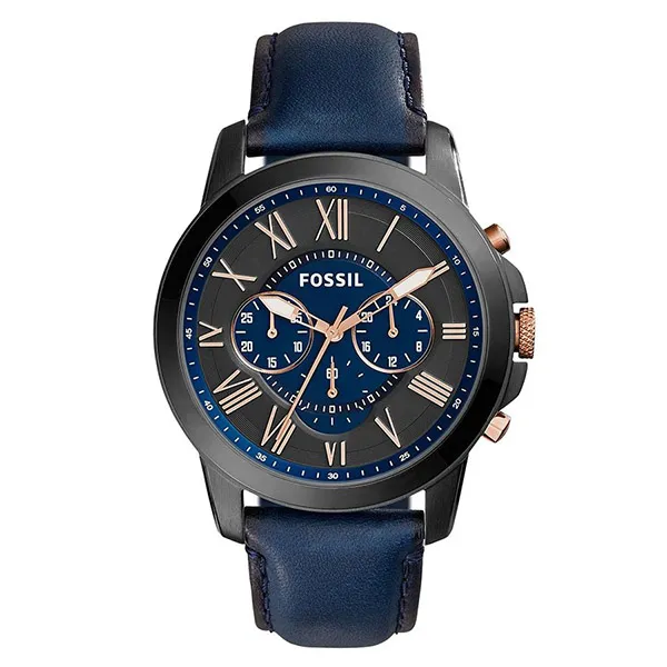 Đồng Hồ Nam Fossil Grant Dây Da FS5061IE Màu Xanh Dương