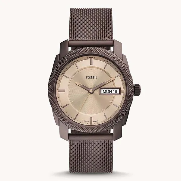 Đồng Hồ Nam Fossil Machine FS5936 Dây Thép Không Gỉ Màu Nâu