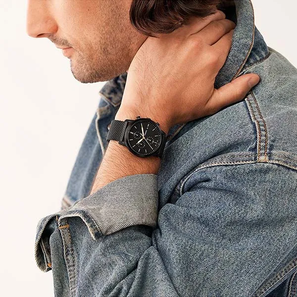 Đồng Hồ Nam Fossil Minimalist FS5943 Dây Thép Không Gỉ Màu Đen - Đồng hồ - Vua Hàng Hiệu