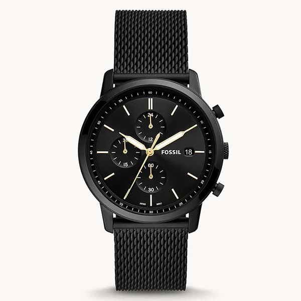 Đồng Hồ Nam Fossil Minimalist FS5943 Dây Thép Không Gỉ Màu Đen - Đồng hồ - Vua Hàng Hiệu