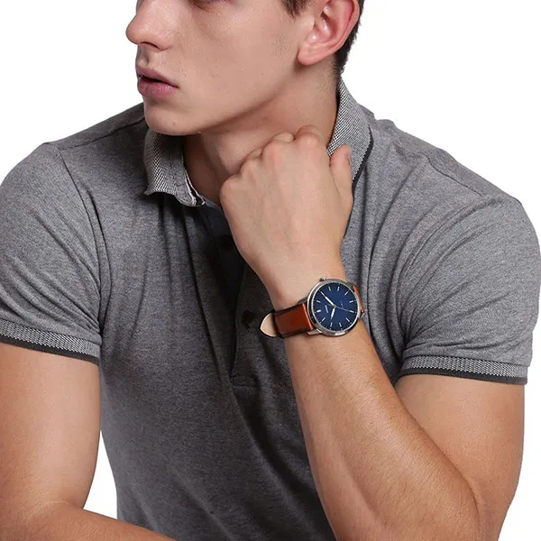 Đồng Hồ Nam Fossil The Minimalist 3H Dây Da FS5304 Màu Nâu - Đồng hồ - Vua Hàng Hiệu