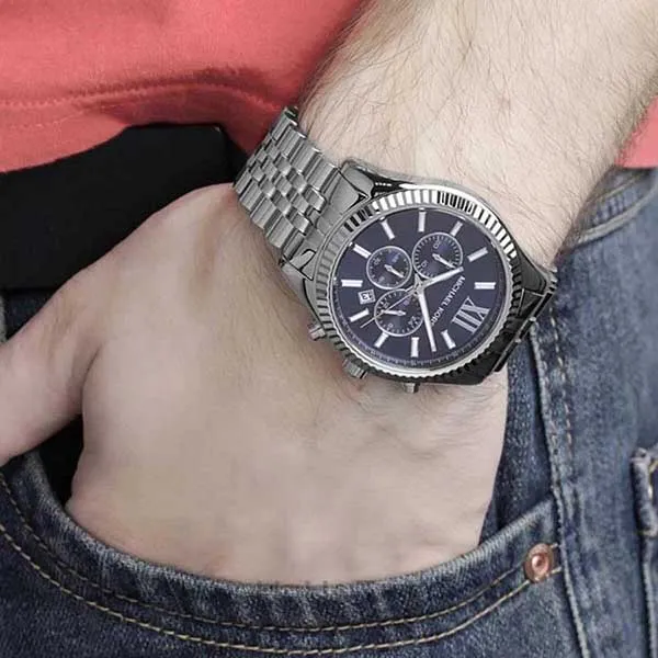 Đồng Hồ Nam Michael Kors MK8280 45mm Màu Xanh Bạc
