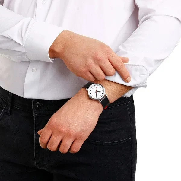 Đồng Hồ Nam Mondaine Classic Black Vegan Watch A660.30360.16SBBV Màu Đen Bạc - Đồng hồ - Vua Hàng Hiệu