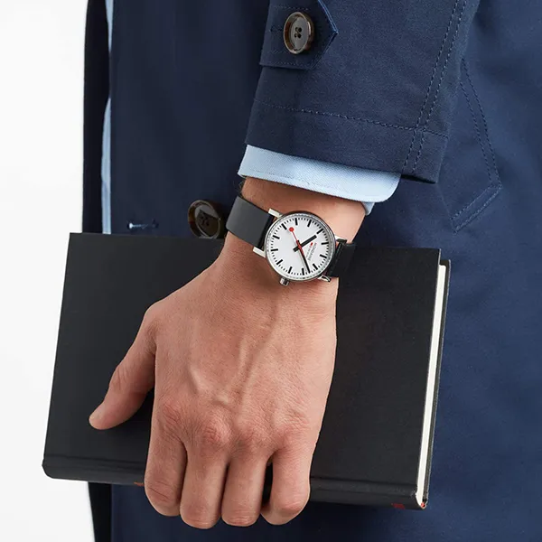 Đồng Hồ Nam Mondaine Classic Black Vegan Watch A660.30360.16SBBV Màu Đen Bạc - Đồng hồ - Vua Hàng Hiệu