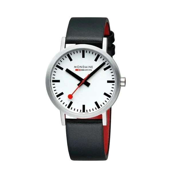 Đồng Hồ Nam Mondaine Classic Black Vegan Watch A660.30360.16SBBV Màu Đen Bạc - Đồng hồ - Vua Hàng Hiệu