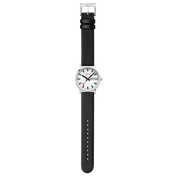 Đồng Hồ Nam Mondaine Classic Black Vegan Watch A667.30314.11SBBV - 36mm Màu Đen Bạc