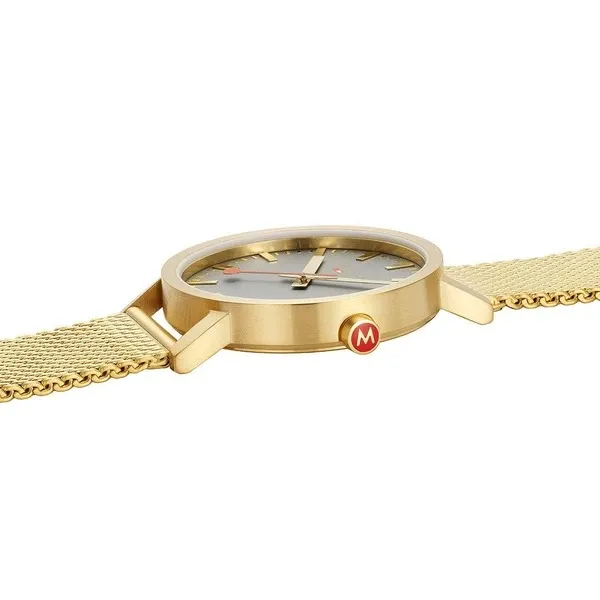 Đồng Hồ Nam Mondaine Classic Good Gray Golden Stainless Steel Watch A660.30360.80SBM - 40mm Màu Vàng