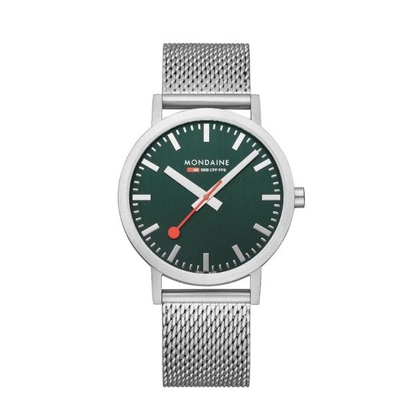 Đồng Hồ Nam Mondaine Classic Stainless Steel Green Watch A660.30360.60SBJ - 40mm Màu Xanh Xám - 1