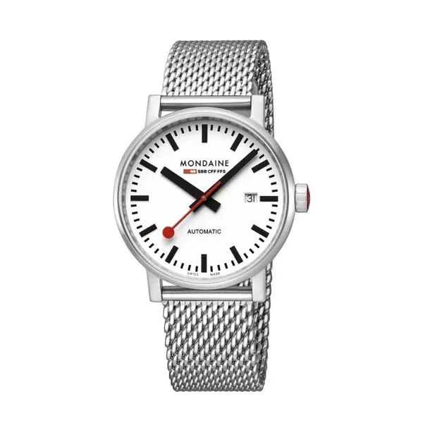 Đồng Hồ Nam Mondaine Evo2 Automatic Stainless Steel Watch MSE.40610.SM - 35mm Màu Xám Bạc