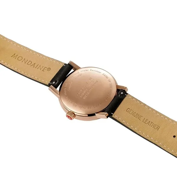 Đồng Hồ Nam Mondaine Evo2 Rose Golden Watch MSE.40112.LB - 40mm Màu Đen Vàng - Đồng hồ - Vua Hàng Hiệu