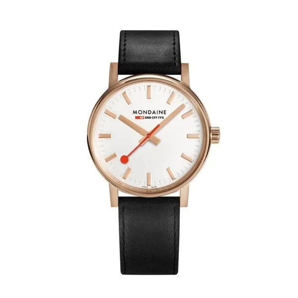 Đồng Hồ Nam Mondaine Evo2 Rose Golden Watch MSE.40112.LB - 40mm Màu Đen Vàng - Đồng hồ - Vua Hàng Hiệu