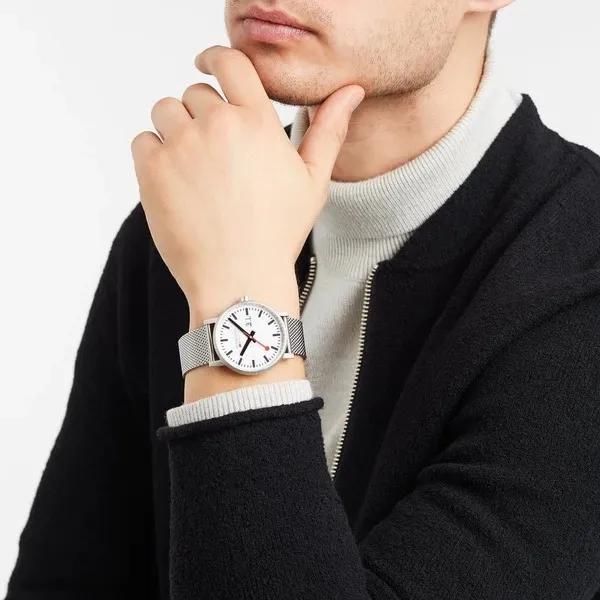 Đồng Hồ Nam Mondaine Evo2 Stainless Steel Watch MSE.40210.SM - 40mm Màu Xám Bạc
