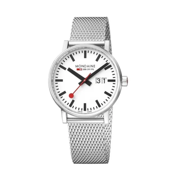 Đồng Hồ Nam Mondaine Evo2 Stainless Steel Watch MSE.40210.SM - 40mm Màu Xám Bạc