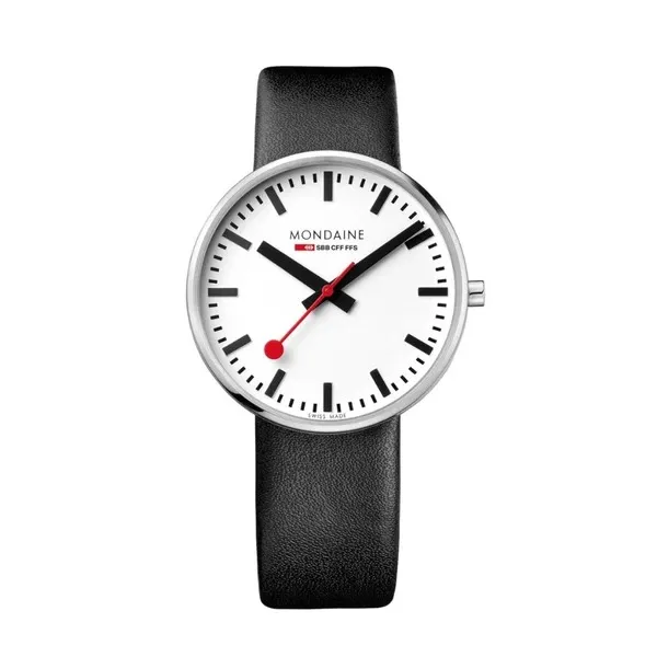 Đồng Hồ Nam Mondaine Giant Black Watch MSX.4211B.LB - 42mm Màu Đen Bạc