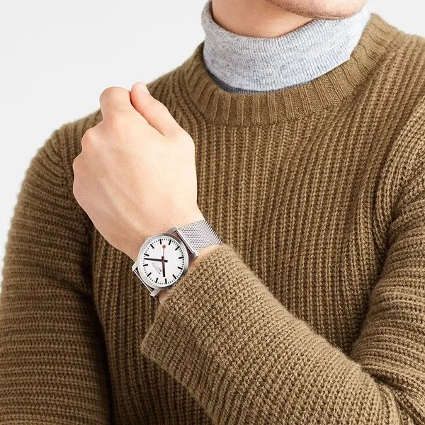 Đồng Hồ Nam Mondaine Simply Elegant Classic Stainless Steel Watch A638.30350.16SBZ - 40mm Màu Xám Bạc