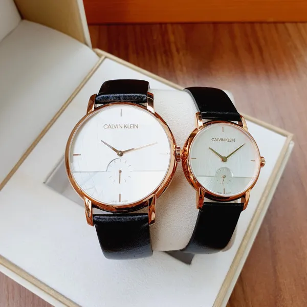 Đồng Hồ Nữ Calvin Klein CK Established Quartz Silver Dial Ladies Watch K9H2Y6C6 Màu Đen