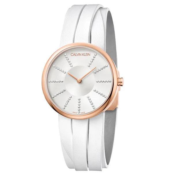 Đồng Hồ Nữ Calvin Klein CK Quartz Crystal Silver Dial Ladies Watch K2R2STLX Màu Trắng - Đồng hồ - Vua Hàng Hiệu
