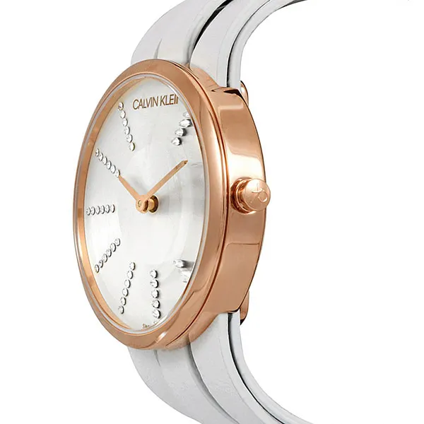 Đồng Hồ Nữ Calvin Klein CK Quartz Crystal Silver Dial Ladies Watch K2R2STLX Màu Trắng - Đồng hồ - Vua Hàng Hiệu