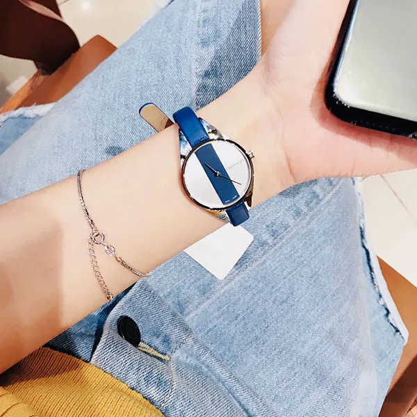 Đồng Hồ Nữ Calvin Klein CK Rebel K8P231V6 Màu Xanh Trắng