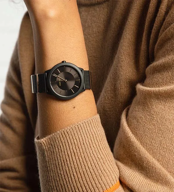 Đồng Hồ Nữ Calvin Klein CK Women Minimal 35mm Black Dial Stainless Steel Watch K3M524Z1 Màu Đen