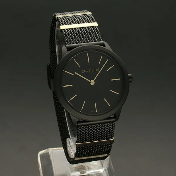 Đồng Hồ Nữ Calvin Klein CK Women Minimal 35mm Black Dial Stainless Steel Watch K3M524Z1 Màu Đen