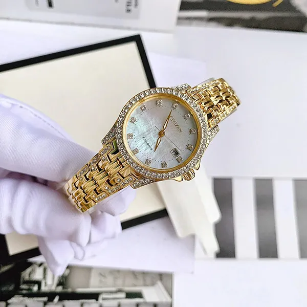 Đồng Hồ Nữ Citizen Eco-Drive EW1222-84D Màu Vàng Gold