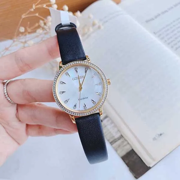 Đồng Hồ Nữ Citizen FE704207D Silhouette 36mm Màu Đen Vàng - Đồng hồ - Vua Hàng Hiệu