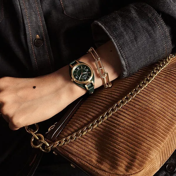 Đồng Hồ Nữ Fossil Carlie ES5241 Dây Da Màu Xanh - Đồng hồ - Vua Hàng Hiệu