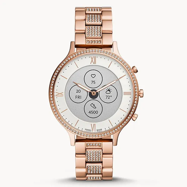 Đồng Hồ Nữ Fossil Hybrid Dây Thép Không Gỉ FTW7012 Màu Vàng Hồng - Đồng hồ - Vua Hàng Hiệu