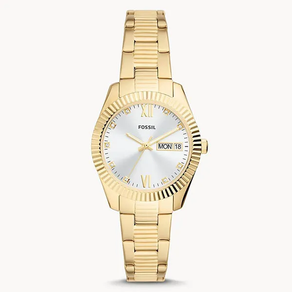 Đồng Hồ Nữ Fossil Scarlette ES5199 Dây Thép Không Gỉ Màu Vàng