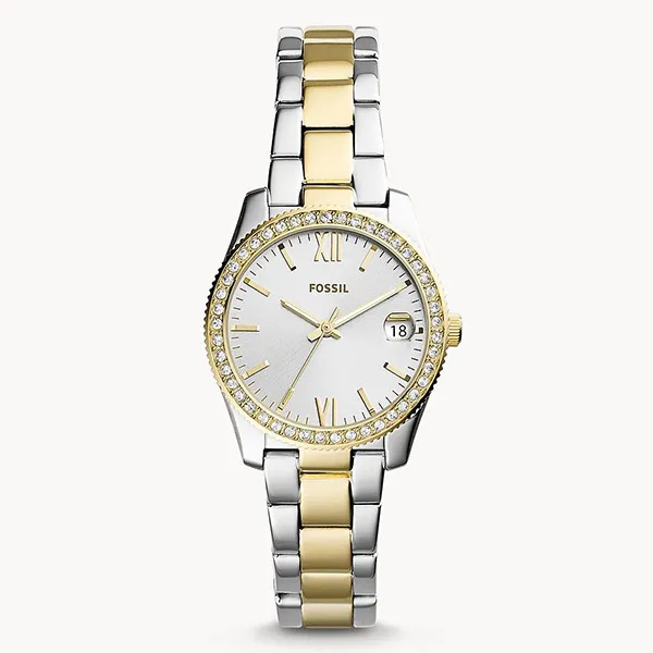 Đồng Hồ Nữ Fossil Scarlette Mini Dây Thép Không Gỉ ES4319 Màu Vàng Bạc
