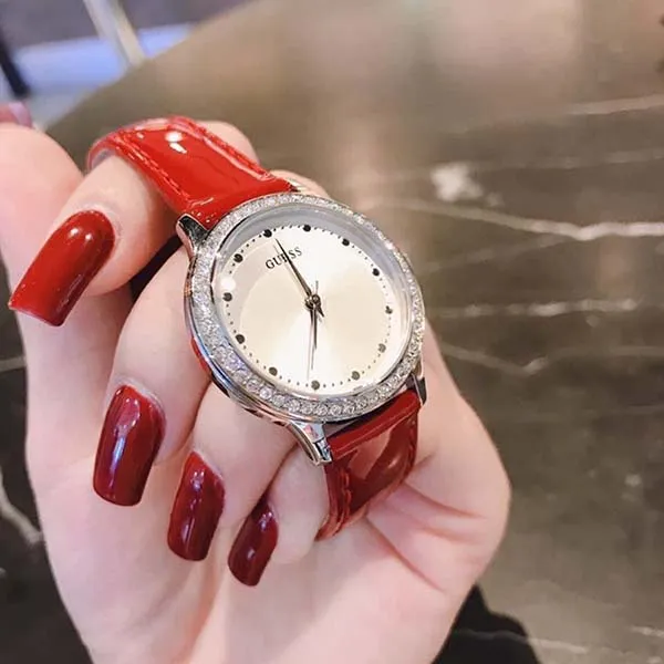 Đồng Hồ Nữ Guess Chelsea Women's Watch 30mm W0648L6 Màu Bạc Đỏ - Đồng hồ - Vua Hàng Hiệu