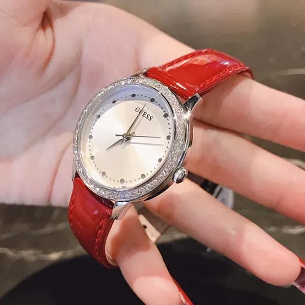 Đồng Hồ Nữ Guess Chelsea Women's Watch 30mm W0648L6 Màu Bạc Đỏ - Đồng hồ - Vua Hàng Hiệu