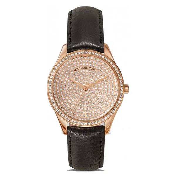 Đồng Hồ Nữ Michael Kors MK2649 Nini Black Watch 38mm Màu Đen - Vàng Hồng - Đồng hồ - Vua Hàng Hiệu