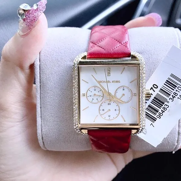 Đồng Hồ Nữ Michael Kors MK2770 32mm Màu Đỏ Trắng